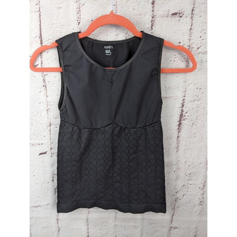 Kerrits Women Black Seamless Mesh Jacquard Active‎ Tank Top Size M/L